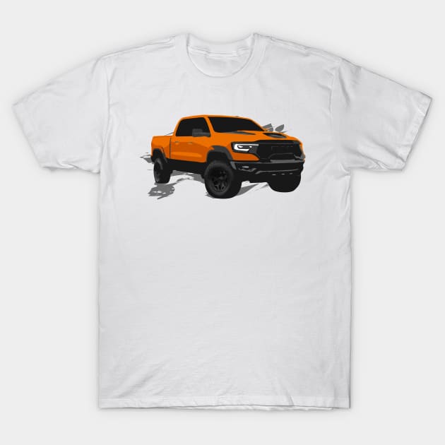 Orange Ram Trx pickup T-Shirt by mfz